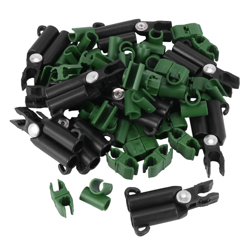 

50Pcs Adjustable Plant Trellis Connector Stakes Clip for Gardening Stakes Metal Steel Plant Supports Climbing (8 mm)