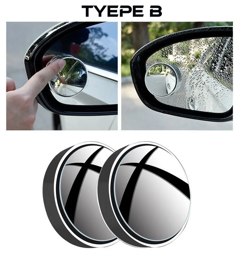 Автомобильное зеркало заднего вида для парковки выпуклое с поворотом на 360