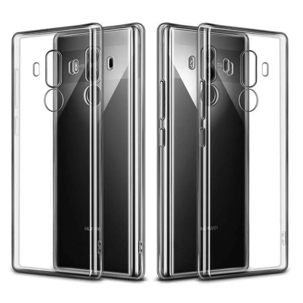 Luxury Silicon Case Phone Back Cover for Huawei Mate 10 Pro Soft TPU Clear Transparent 360 Shockproof Armor Mate10Pro 10Pro Capa