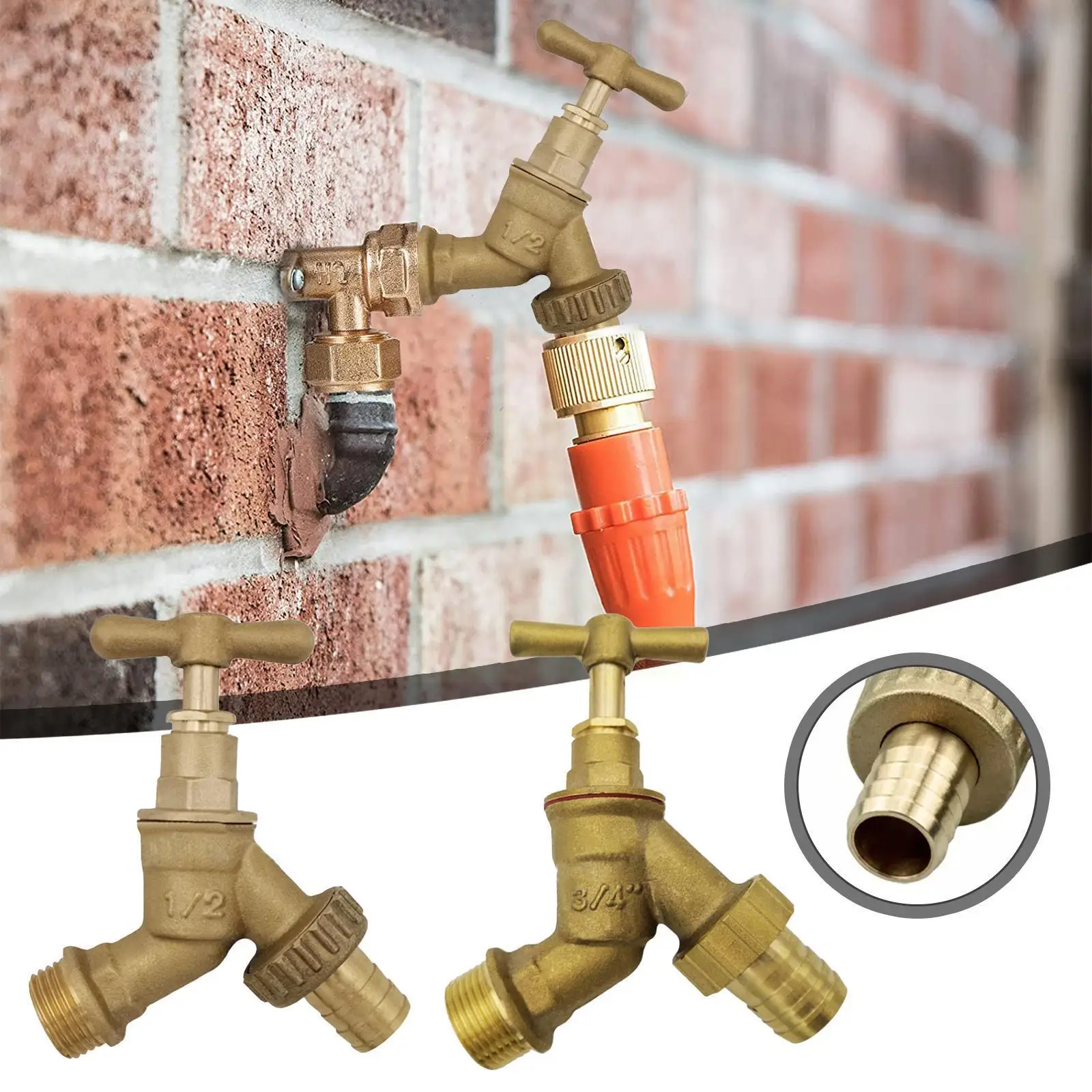 

Латунная кованая медленно открывающаяся британская стиральная машина водопроводный шланг кран для сада быстрое подключение V3F3