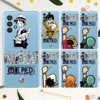 anime cool one piece for samsung s21 s20 fe a50 a30 a73 a71 a53 a52 a51 a33 a32 a22 a03 s a02s a31 transparent phone case