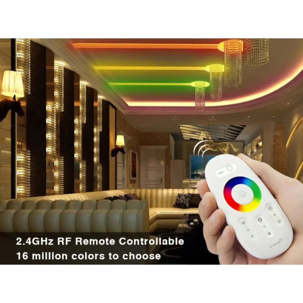 

2 4G LED Strip Controller Touch Remote Control RF Wireless Dimmer for 5050 LED Strip Light12-24V RGBW