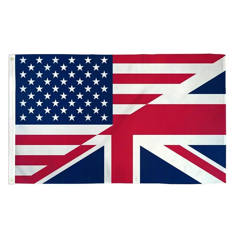 Флаг дружбы США Великобритании 2 фута * 3 (60*90 см) 5 футов (90*150 Размер Рождественские