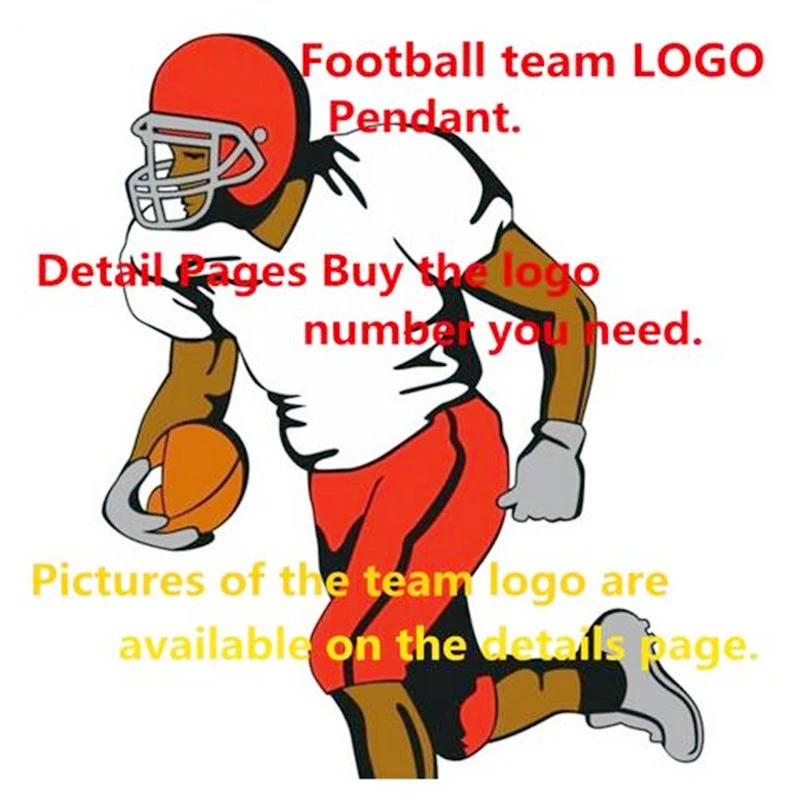 Юридическая копия NF американский футбол Прочный логотип для регби нержавеющая