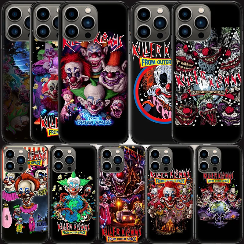 Чехол для телефона Клоуны из фильма K-Killer Klowns From Outer Space Apple Iphone 16 15 Plus Soft 13 12 Mini Cover 11