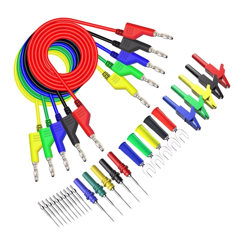 

4mm Stackable Colorful Banana to Banana Plug Test Lead Probe Lead Wire Cable