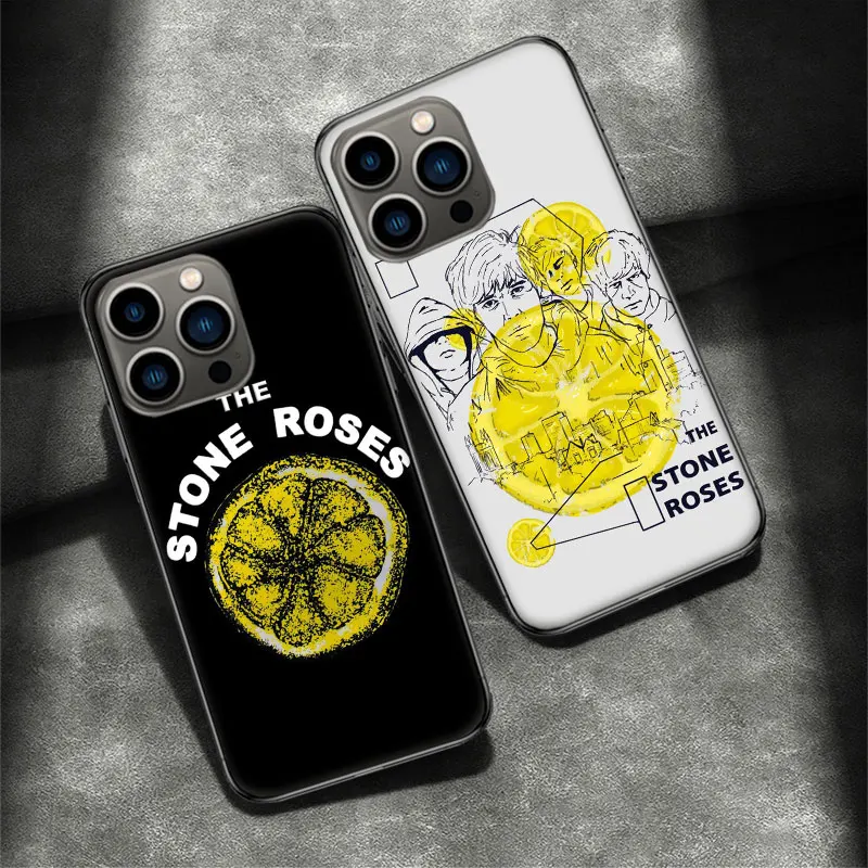 Чехол для телефона Stone-R-Roses Apple Iphone 16 15 Plus Soft 13 12 Mini Cover 11 14 Pro Max Capa 8 7 SE Shell Coque Silicone TP
