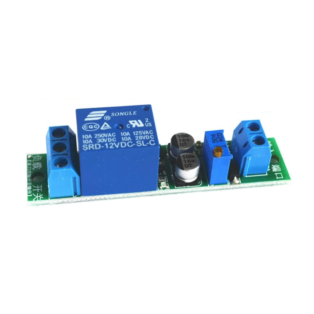 

1-60S Adjustable Time Delay Relay Board 5V 12V Time Delay Turn On/Off Relay Module NE555 Monostable Switch Shielding Delay Relay