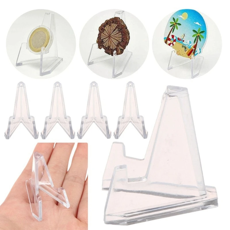 

8Pcs Clear Acrylic Coin Display Stand Holders Commemorative Challenge Coin Capsule Holder Small Easel Rack