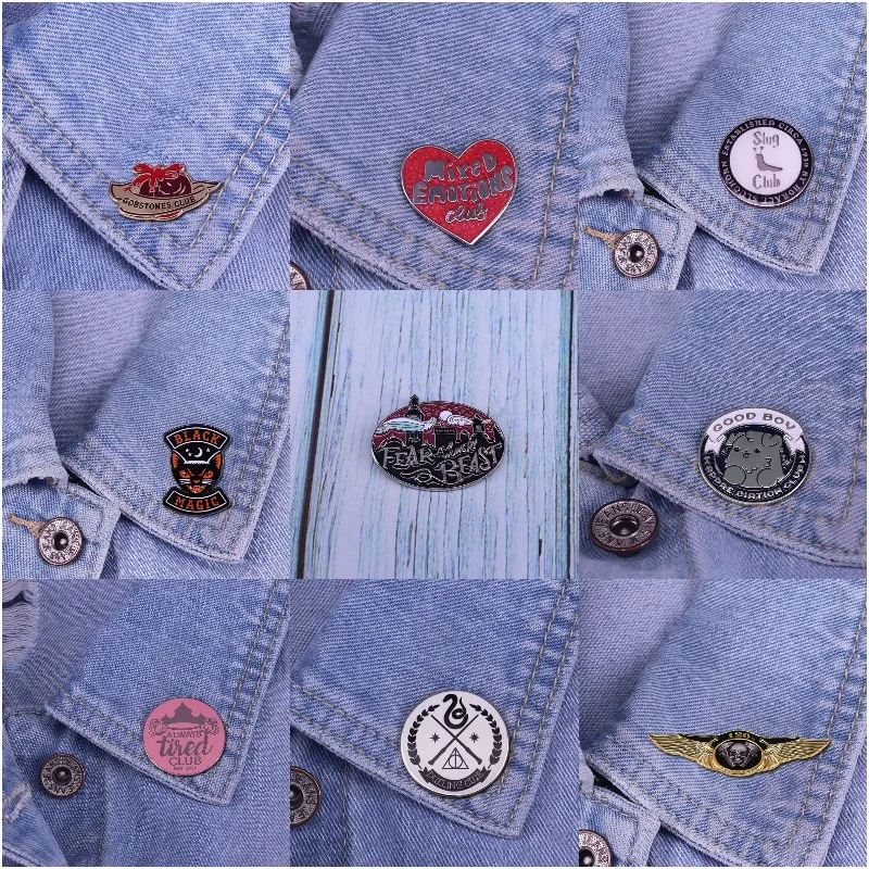 Металлические броши высшего класса с эмалью эмалированные значки для рюкзака