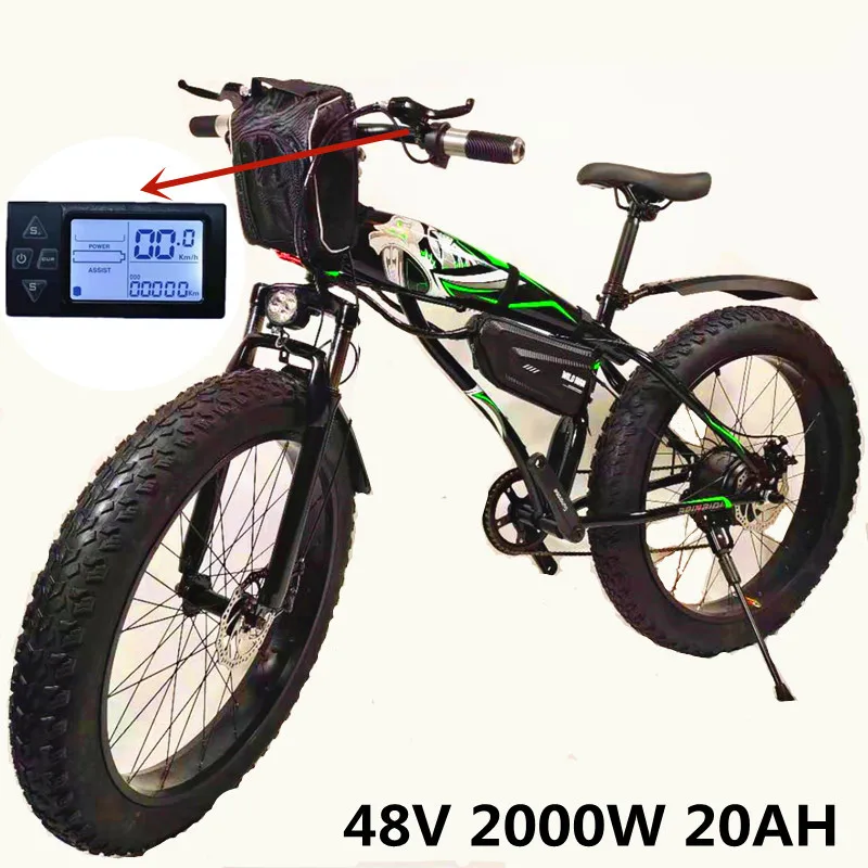 Electric bicycle 1000W men's mountain bike snow bike folding eBike adult electric bicycle fat tire e bicycle 48V lithium battery