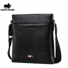 Bison denim-bolso de mano de cuero genuino para hombre...