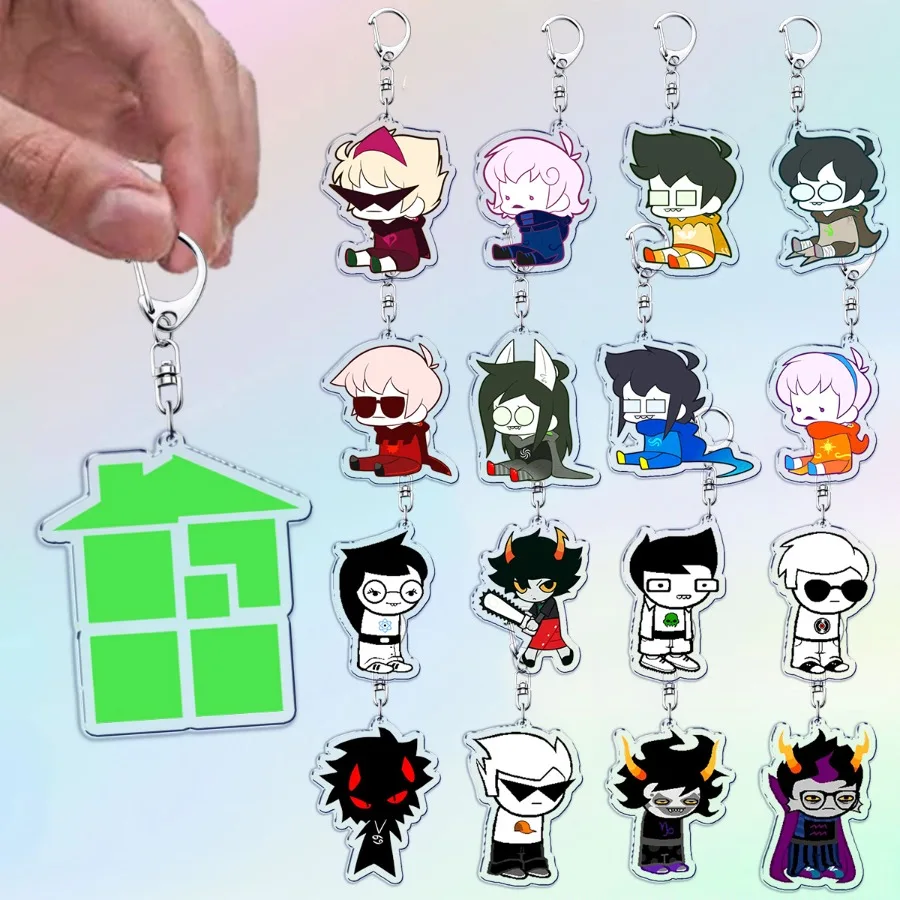 Фото Милый мультяшный брелок для дома, аксессуары, сумка, подвески, Dave Strider John Egbert Karkat, женские брелоки, ювелирные изделия, подарок для фанатов веселий №1