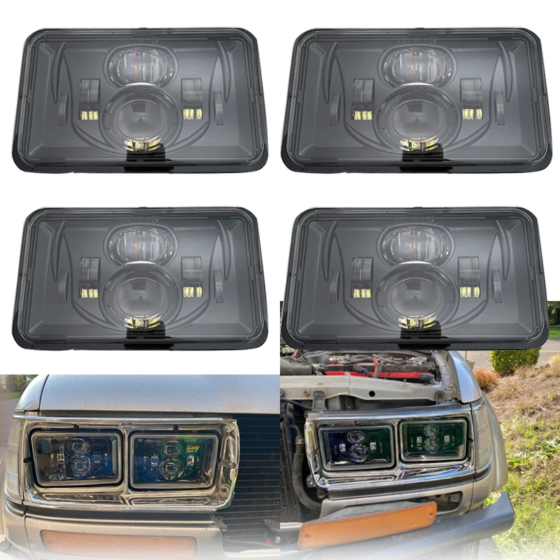 Прямоугольные светодиодные фары 4 Х6 дюймов 1 шт./2 шт./4 шт. морские для кВт Kenworth T600