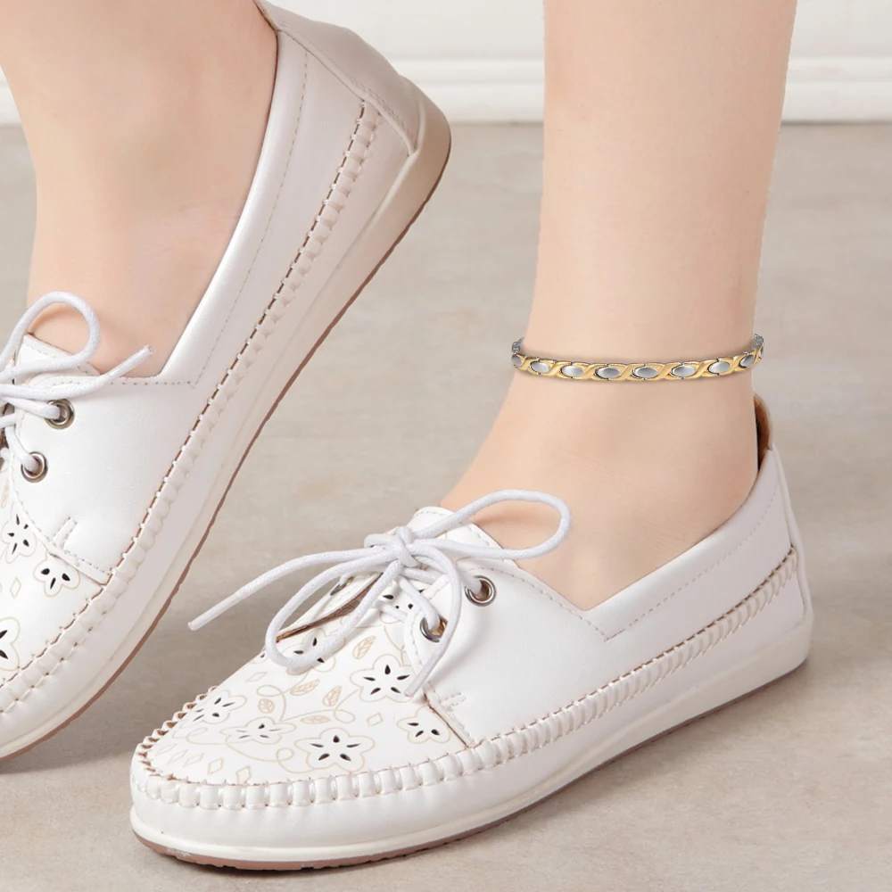 Магнитный браслет на щиколотке Wollet для женщин и мужчин нержавеющая сталь с