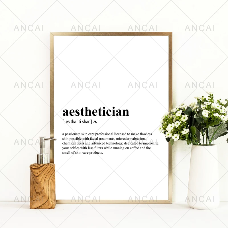 

Настенный постер с изображением эстетика на холсте, современный подарок для эстетических салонов, уход за кожей, спа, декор для стен