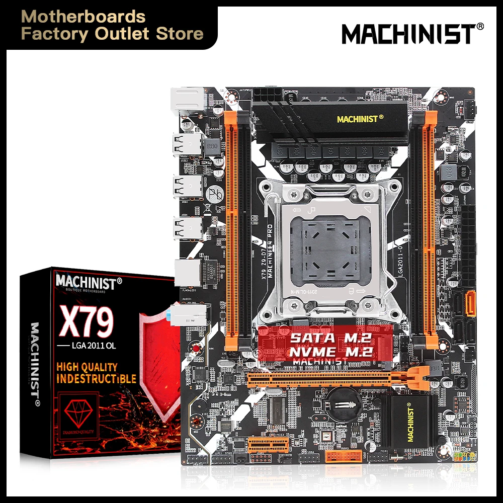 MACHINIST X79 комплект материнской платы с Xeon E5 2650 V2 CPU LGA 2011 Комплект DDR3 16 Гб (4*4 Гб) ECC RAM