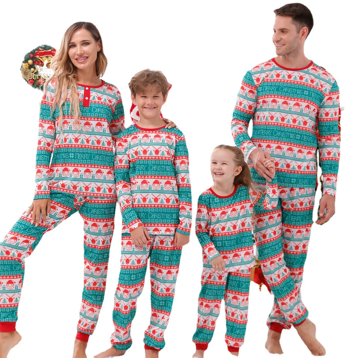 

2022 birthday home clothes split pajamas set children's Christmas pajamas