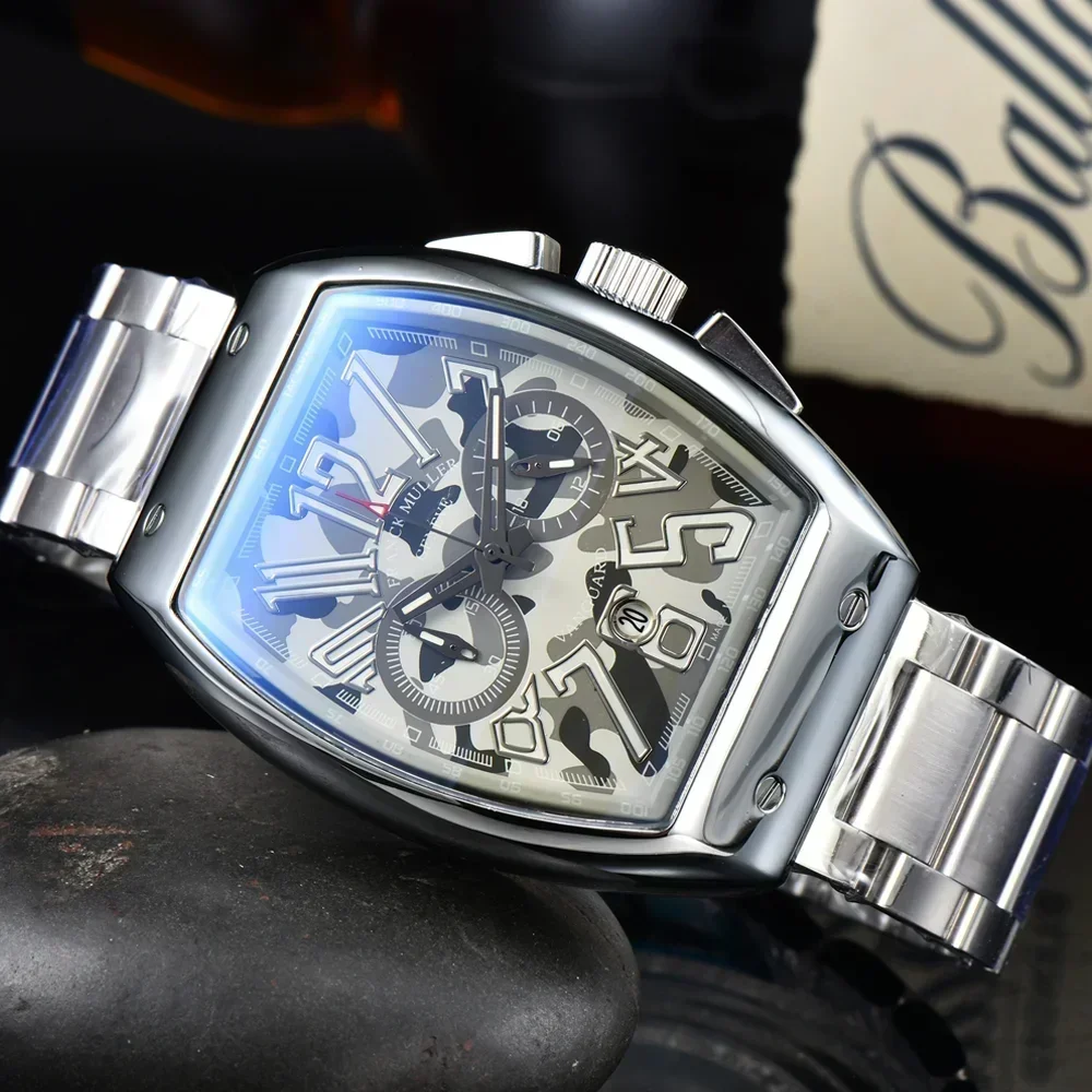 Распродажа AAA FRANCK MULLER брендовые Женевские часы для мужчин многофункциональные
