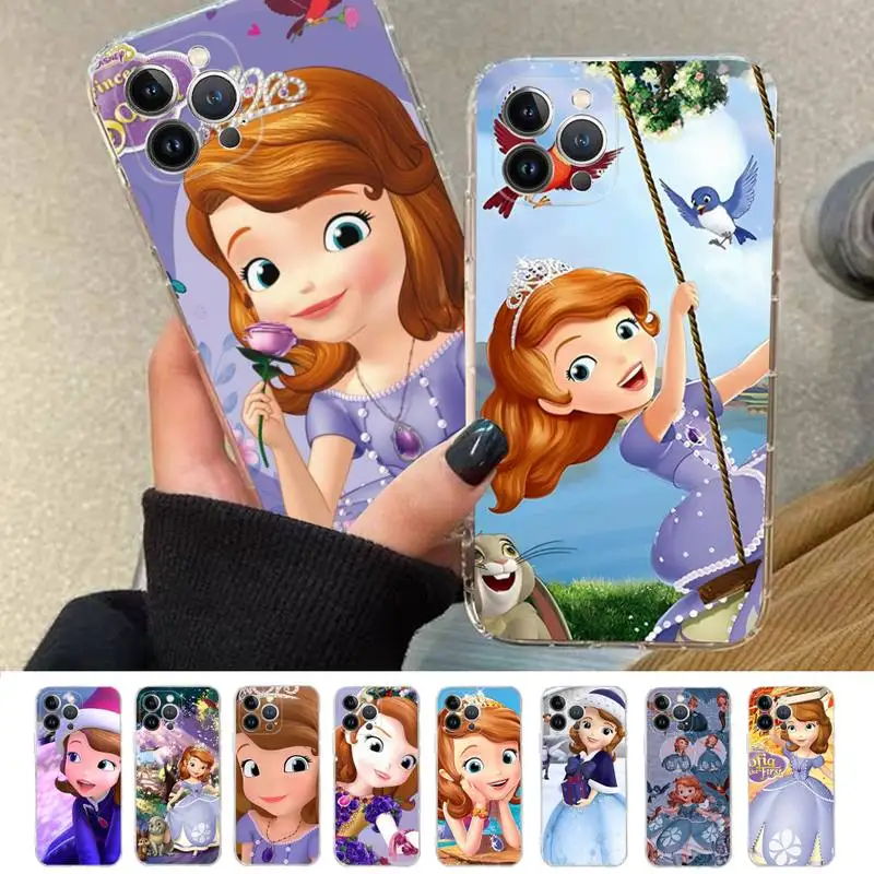 

Disney Sofia the First Phone Case For iPhone 8 7 6 6S Plus X SE 2020 XR XS 14 11 12 13 Mini Pro Max Mobile Case