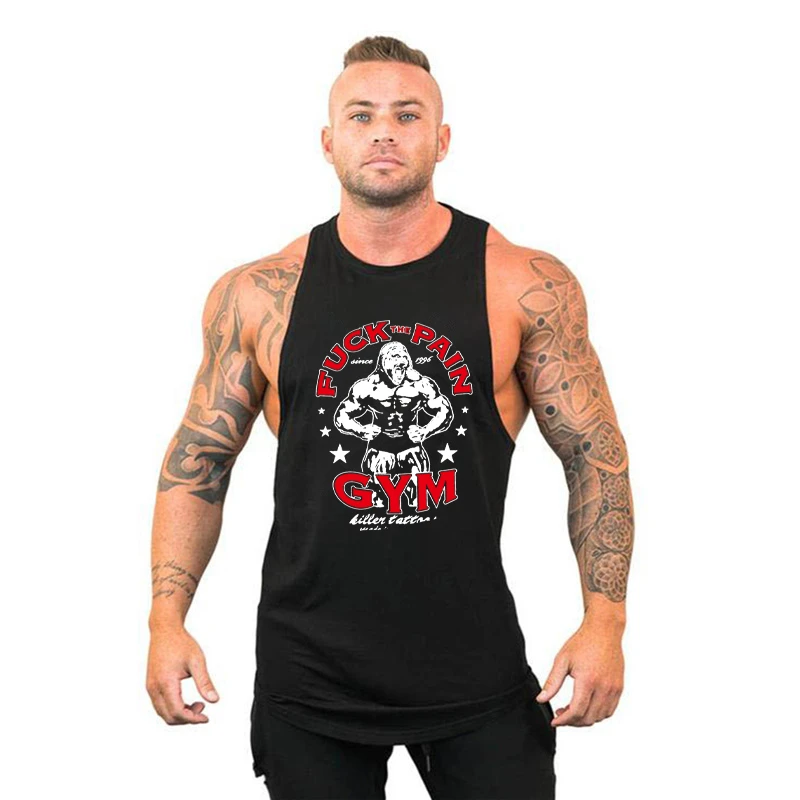 

Men's Clothing Bodybuilding Man Gym T-shirts Top for Fitness Sleeveless Sweatshirt Vests Stringer Clothes Shirt Vest Singlet