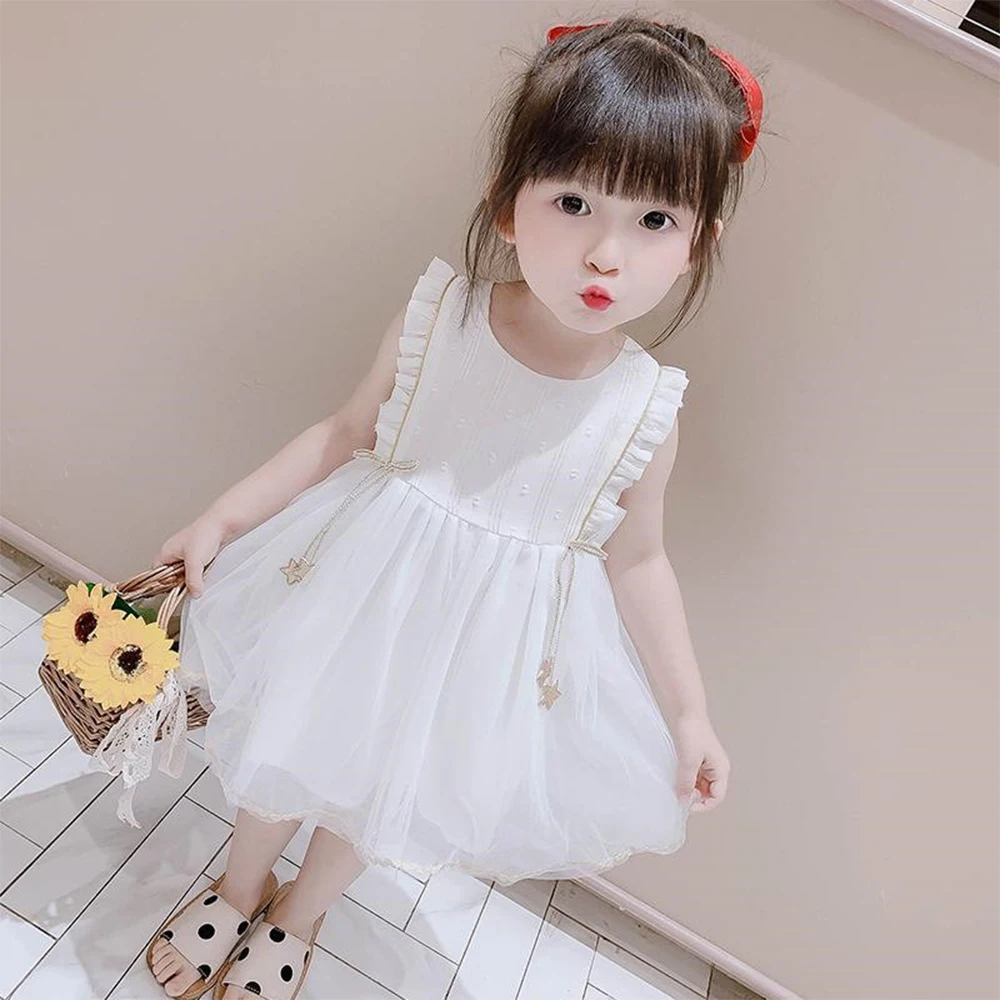 

Melario/повседневные платья для девочек; Элегантное платье принцессы; Детские платья; Детский костюм; Детская одежда; Платье для свадебной вечерние; Сетчатое платье со звездами