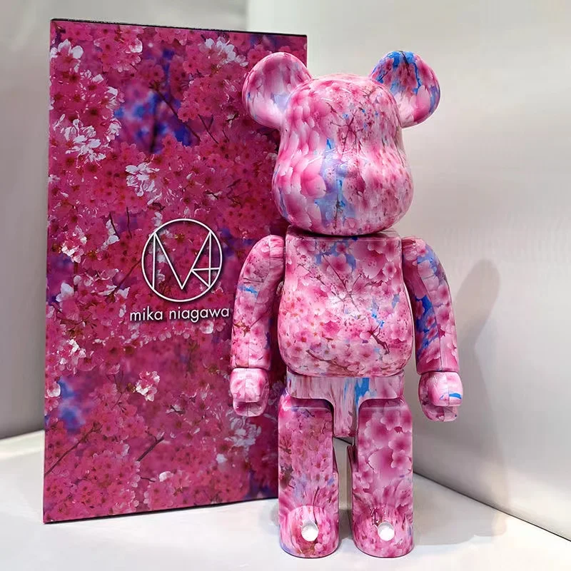 

Игрушка-конструктор Bearbrick 400%, медведь, медведь-агрессивный медведь, серия цветов вишни, волчок, игрушка ручной работы, кукла, подарки