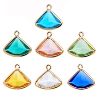 10 pcs 2022 new fashion design crystal gem water drop pendant color charm diy ladies necklace bracelet jewelry making components