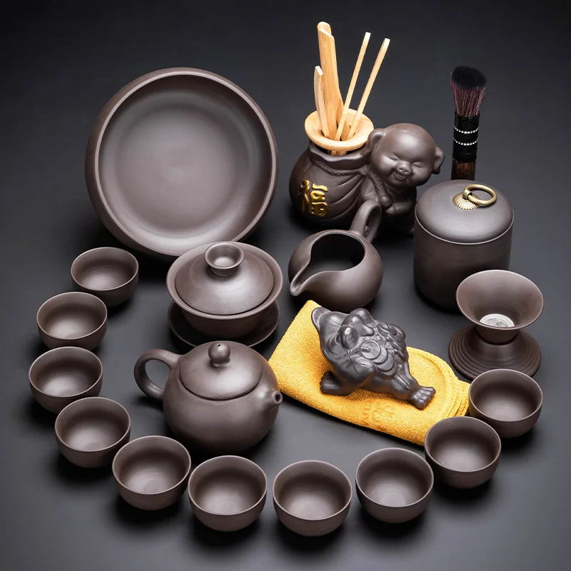 

Travel Afternoon Tea Set Antique Kungfu Ceremony Mug Teapot Portable Tea Set Infuser Service Kungfu Juego De Te Mug Teapot