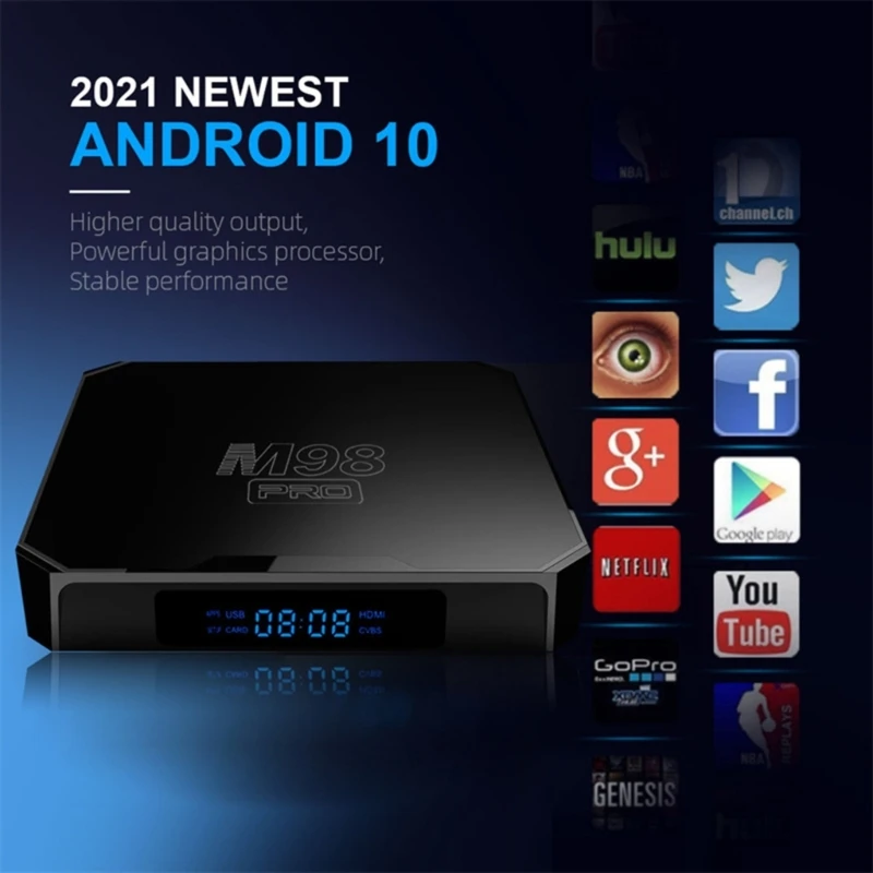

Box Voice Control Set Top Box Android10 Box Cortex A53 with Blue Teeth