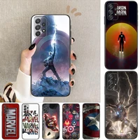 iron man spiderman phone case hull for samsung galaxy a70 a50 a51 a71 a52 a40 a30 a31 a90 a20e 5g a20s black shell art cell cove