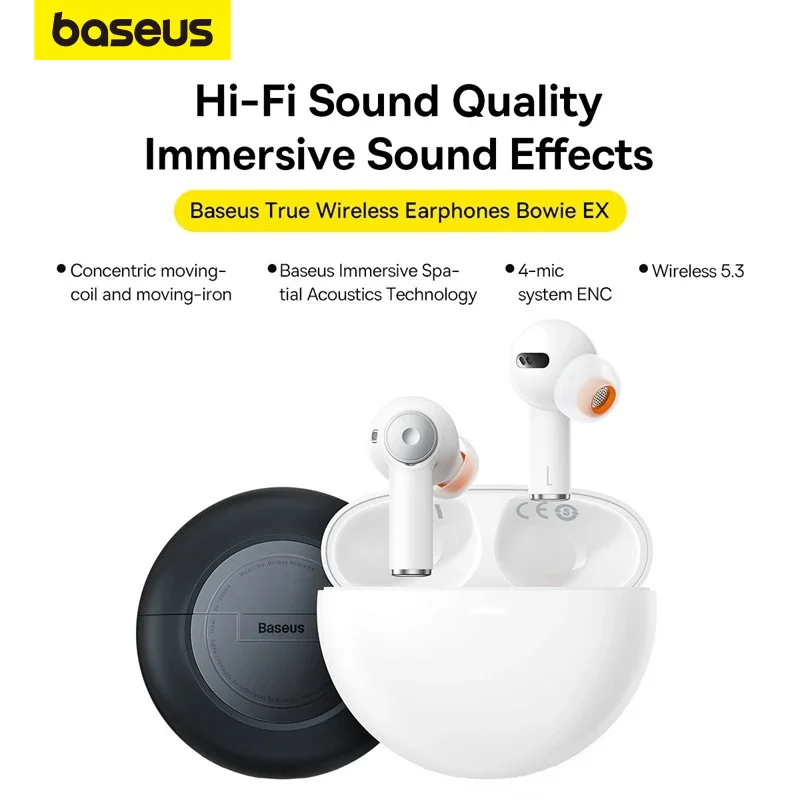 TWS-наушники Baseus Bowie EX с поддержкой Bluetooth 5 3 и ШПД |