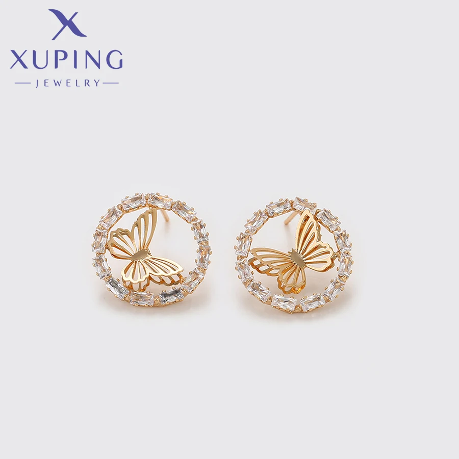 Женские серьги-гвоздики в виде бабочек