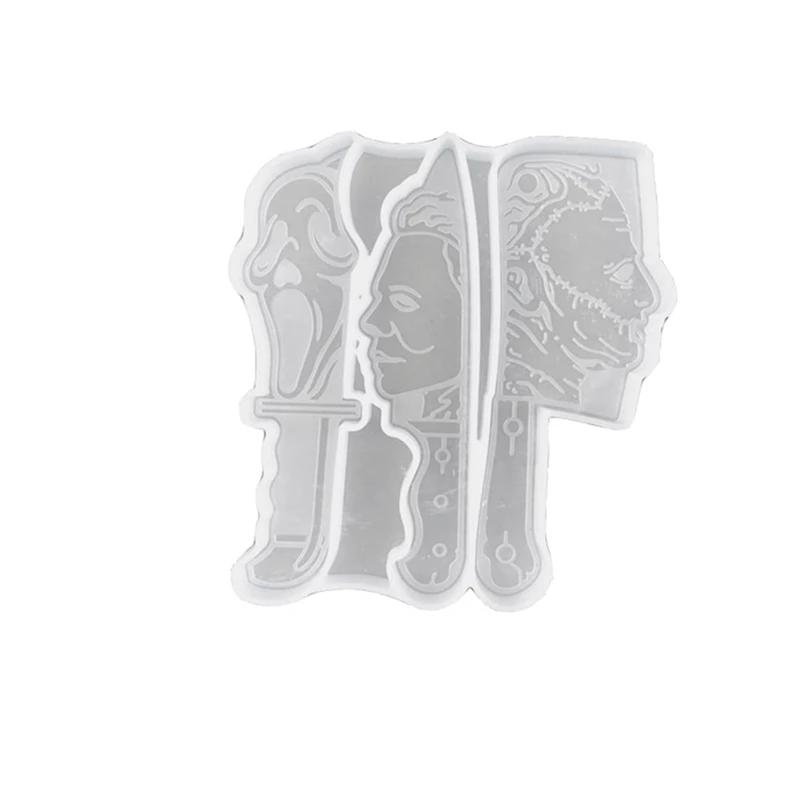 

Skeleton Broadsword Knife Resin Mold,Skull Keychain Pendant Silicone Mould 3 In 1 For Halloween Decoration