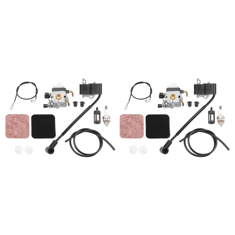 

2X Ignition Coil Carburetor Kit For STIHL Fs80r Fs85 Fs80 Hs80 Ht75 Hs75 Hs85 Km85 Carburetor