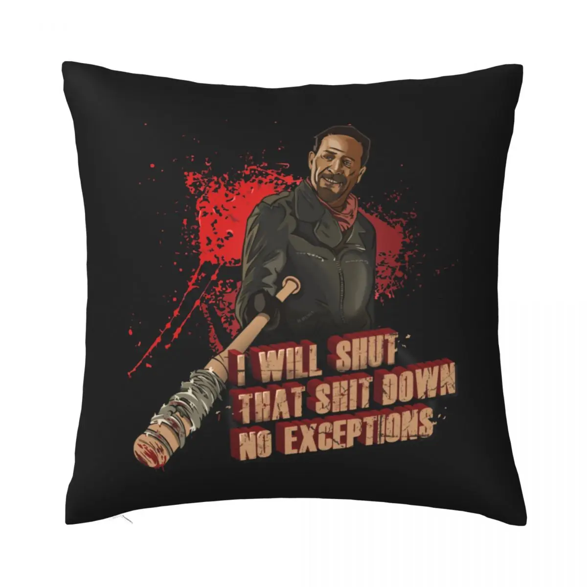 

Negan The Walking Dead Pillowcase Printed Cushion Cover Decor End Of Days Kill Comic Throw Pillow Case Cover Car Square 40X40cm