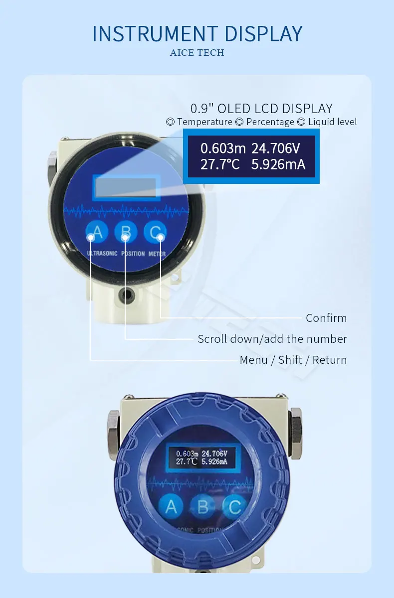 Ультразвуковой датчик уровня AICE SZY-EX для взрывной атмосферы