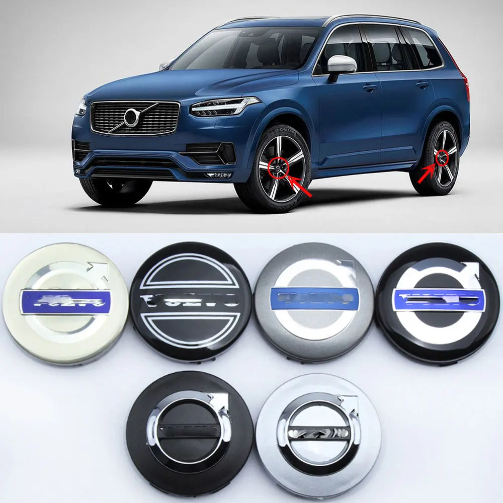 

Car Hub Center Covers 4 Pieces 64mm Rim for Volvo XC90 XC70 XC60 V40 V50 V60 V70 V90 S50 S60 S70 S90 S80L Auto Tuning Parts