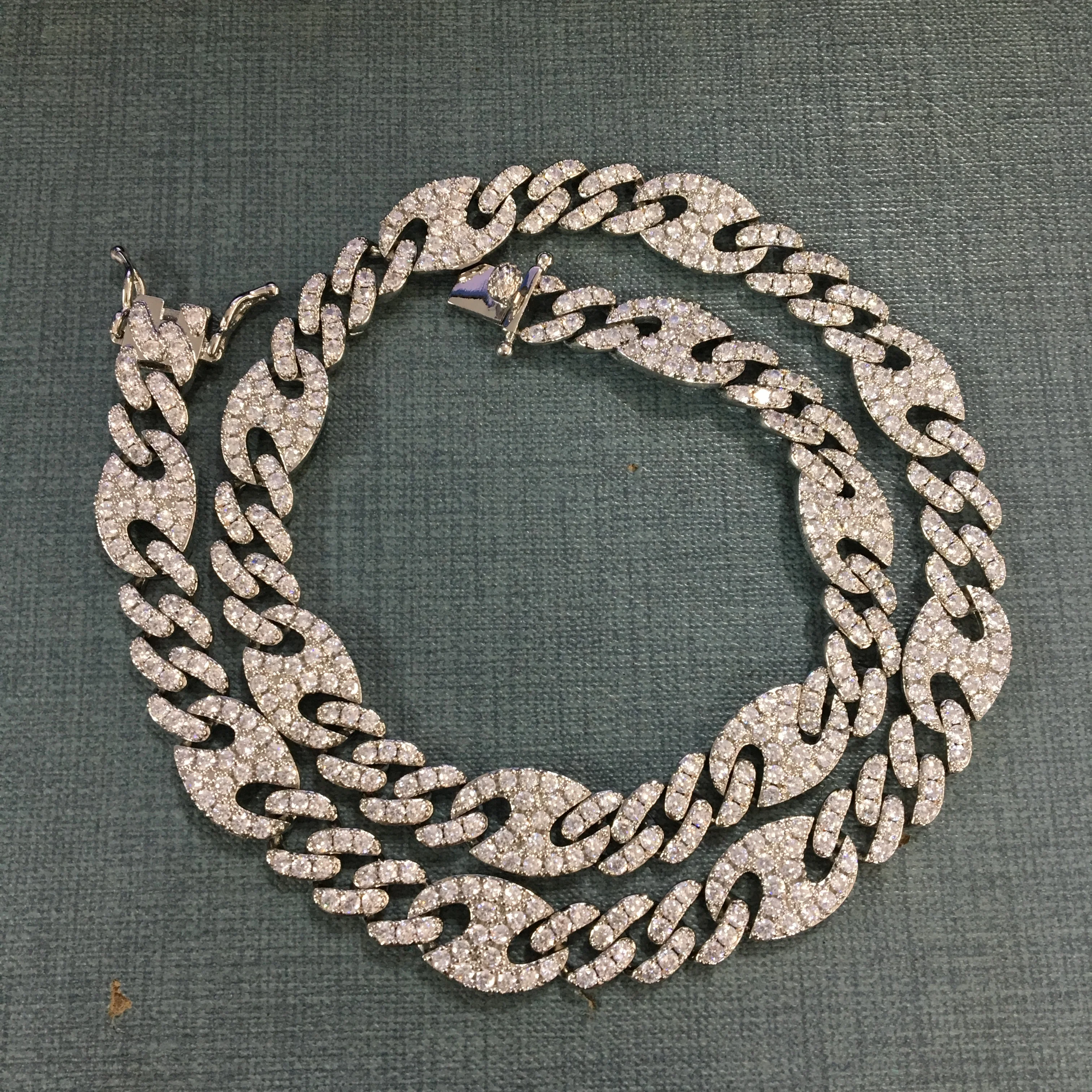 Ожерелье Uwin женское из кубинской цепи украшение в виде холодной Подвески Mariner 11