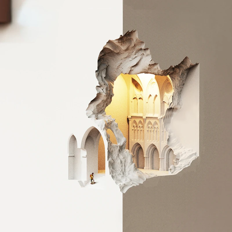 

Индукционный ночник, прикроватный Гипсовый светильник, встроенный настенный угловой настенный светильник B & B, атмосферный светильник