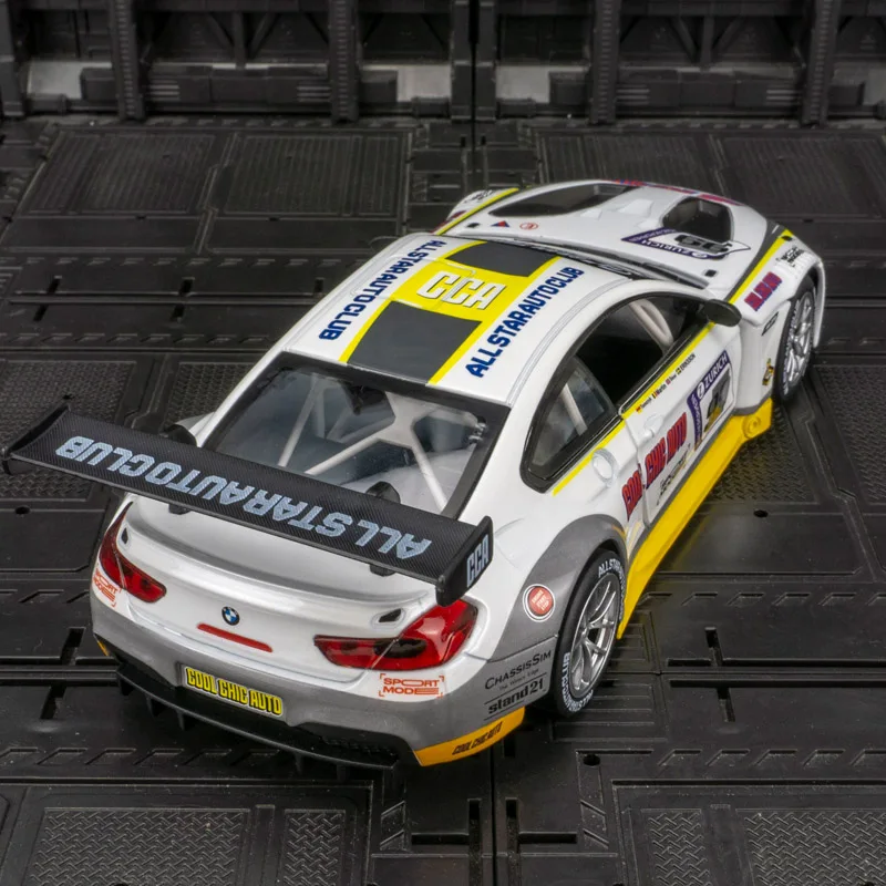 1:24 гоночный автомобиль BMW M6 GT3 высокая имитация литья под давлением модель
