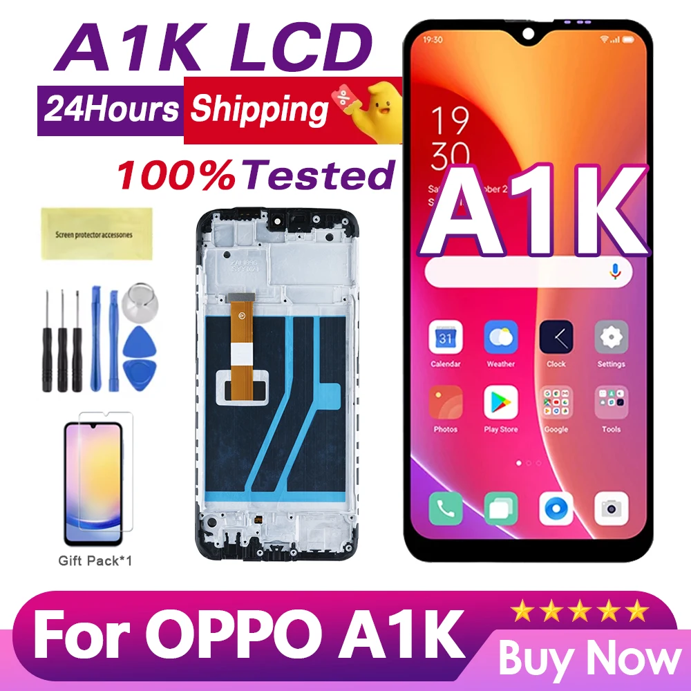 Для OPPO A1K CPH1923 ЖК-дисплей с цифровым преобразователем сенсорного экрана в сборе