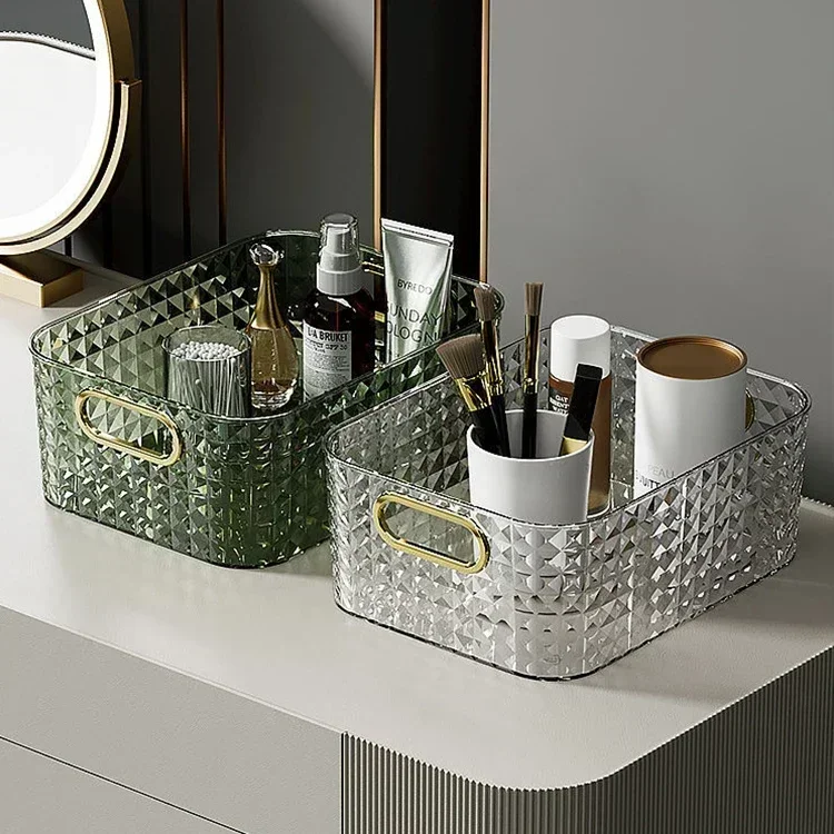 Futurism Box bathroom accessories Poatable With Handle Kitchen Desktop Makeup Organizers Basket Jewelry organizer