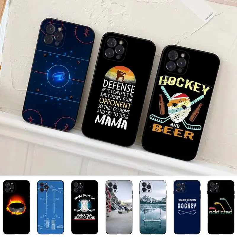 

Ice Hockey Rink Phone Case For iPhone 13 Pro MAX 14 11 12 Mini X XS XR 6 7 8 Plus SE 2020 Soft TPU Cover