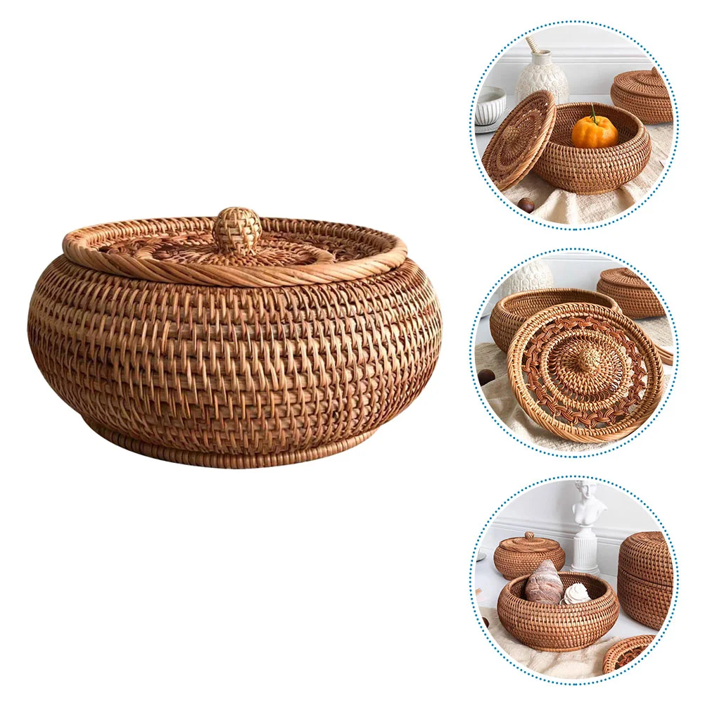

Seagrass Storage Baskets Rattan Bin Fruit Magazine Rack Food Serving Sundries Candy Holder Woven