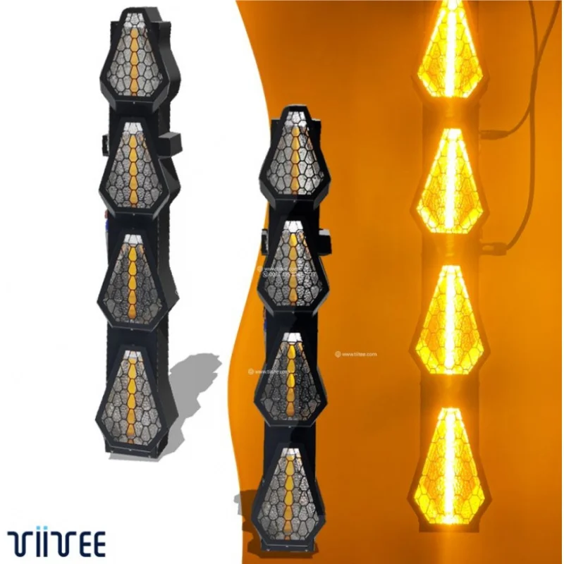 Фото Новинка Tiitee: Светодиодный матричный светильник COMPASS Infinite Rotation 4 Eyes 4x80W LED Matrix Light DMX512 RGBW для ретро-сценического освещения №1