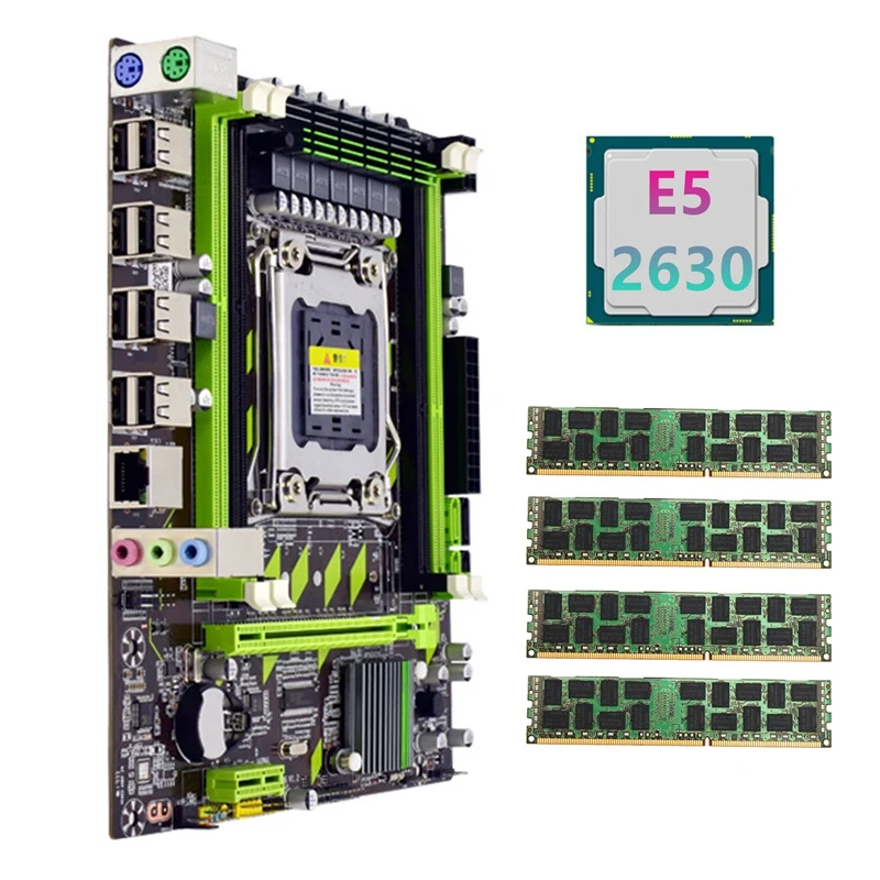 NEW-X79 материнская плата + E5 2630 CPU 4X4GB DDR3 1600Mhz REG ECC оперативная память комплект LGA 2011 M.2