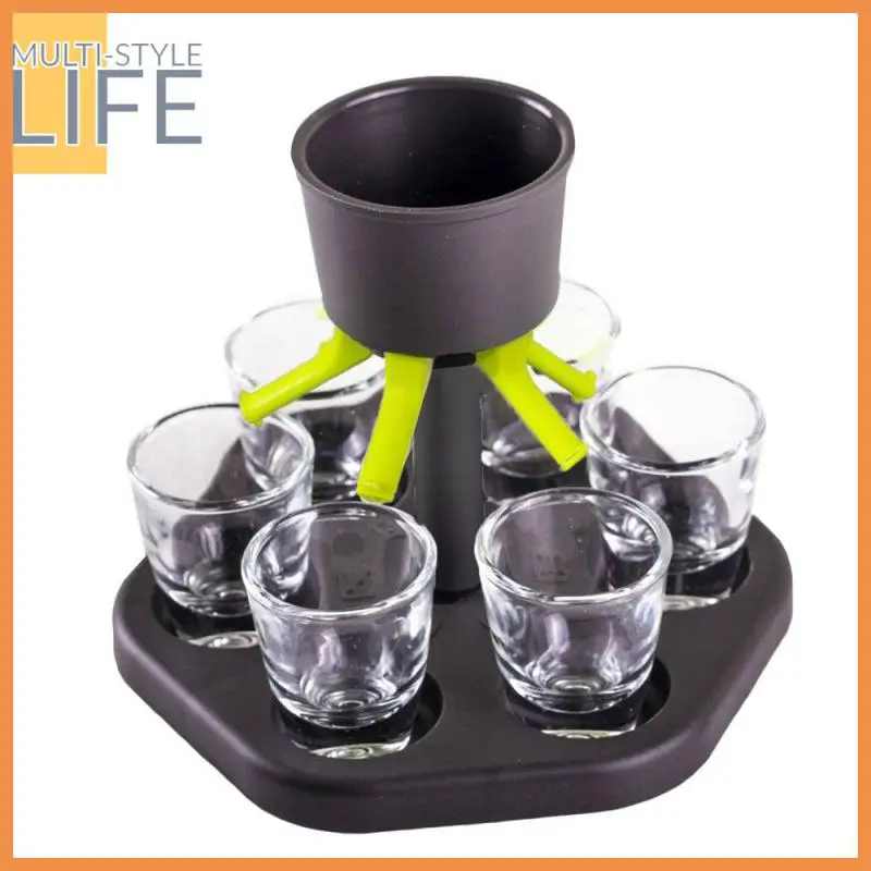 

6 Shot Glass Dispenser Wine Pourer Portable Dispenser Party Gifts Bar Accessory Drinking Games Dispenser Drinking Tools Dropship