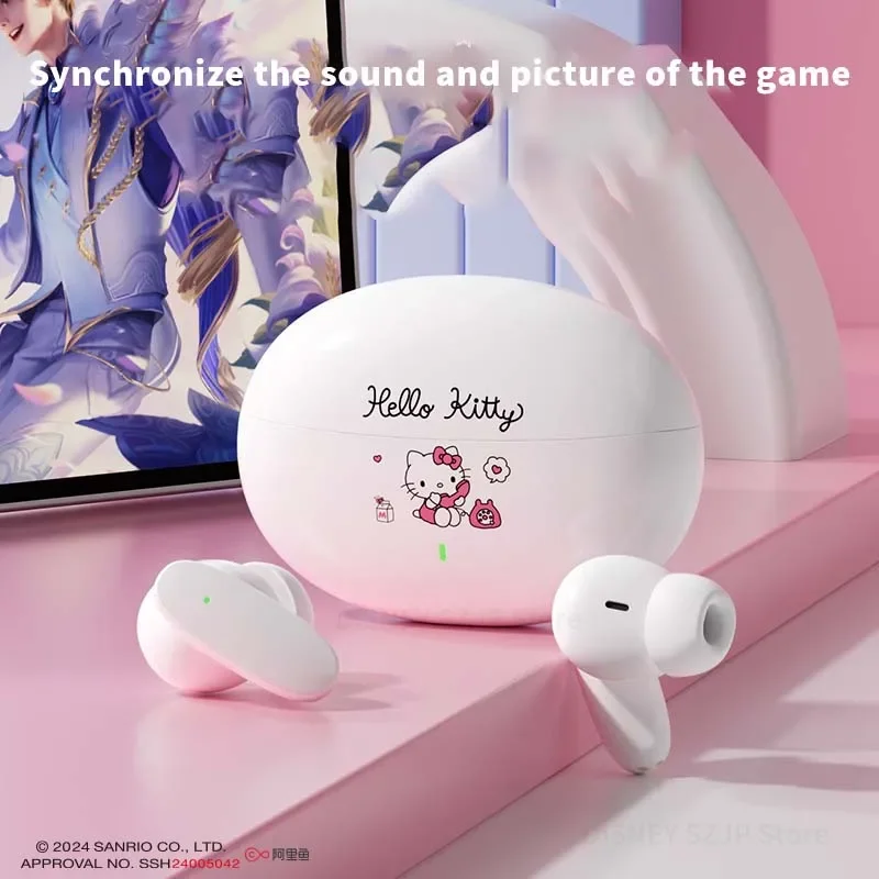 Sanrio Hello Kitty TWS наушники S90 милые Kuromi Bluetooth 5 4 беспроводные гарнитуры Kawaii Cinnamoroll