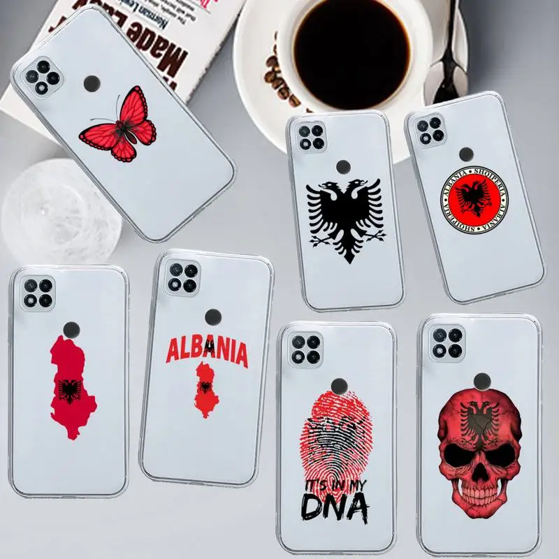 

Albania Albanians National fla Phone Case Transparent for Xiaomi redmi note x f poco 10 11 9 7 8 3 i t s pro cover shell coque